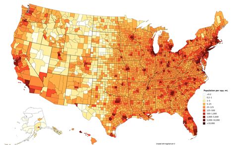 population density map by state.